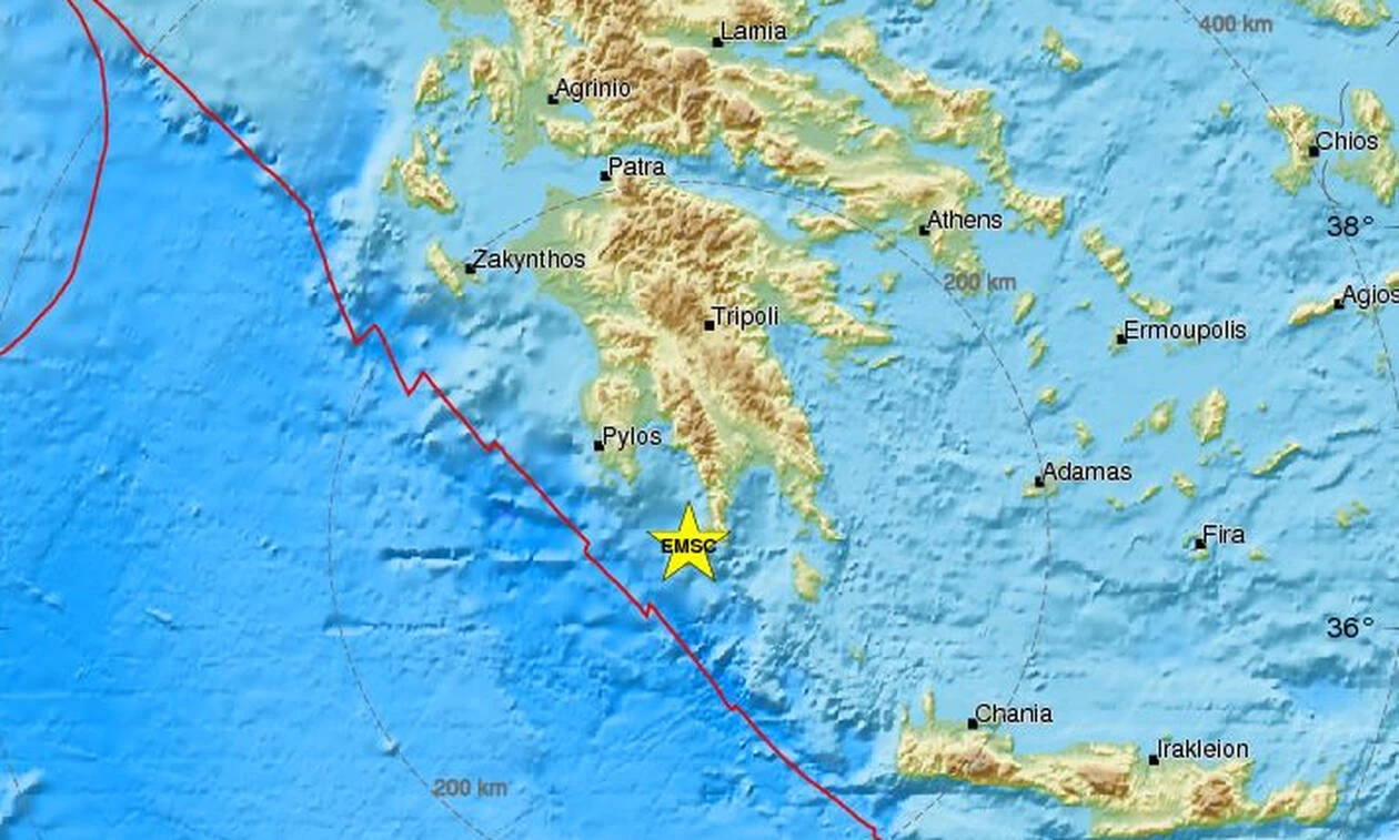 Σεισμός 4,3 Ρίχτερ ανοικτά του Γυθείου